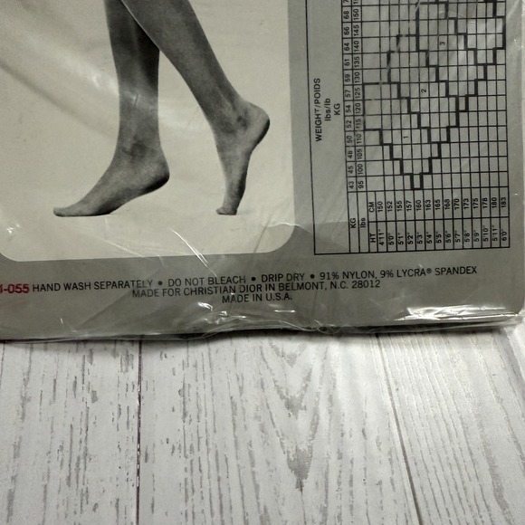 Christian Dior 4478 L'ALLURE Ultra Sheer Panty Top Crystal Gray Size 2 Vintage - Picture 10 of 11